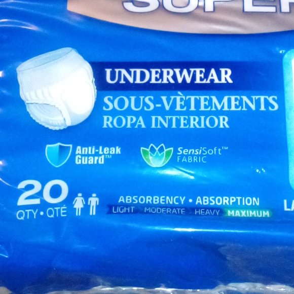 SUPER Maximum Absorbency FightRight Adult Briefs : Anti-Leak Guards. Unisex - Picture 3 of 7